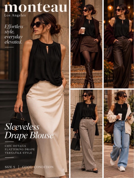 Monteau Tops - Monteau Sleeveless Blouse